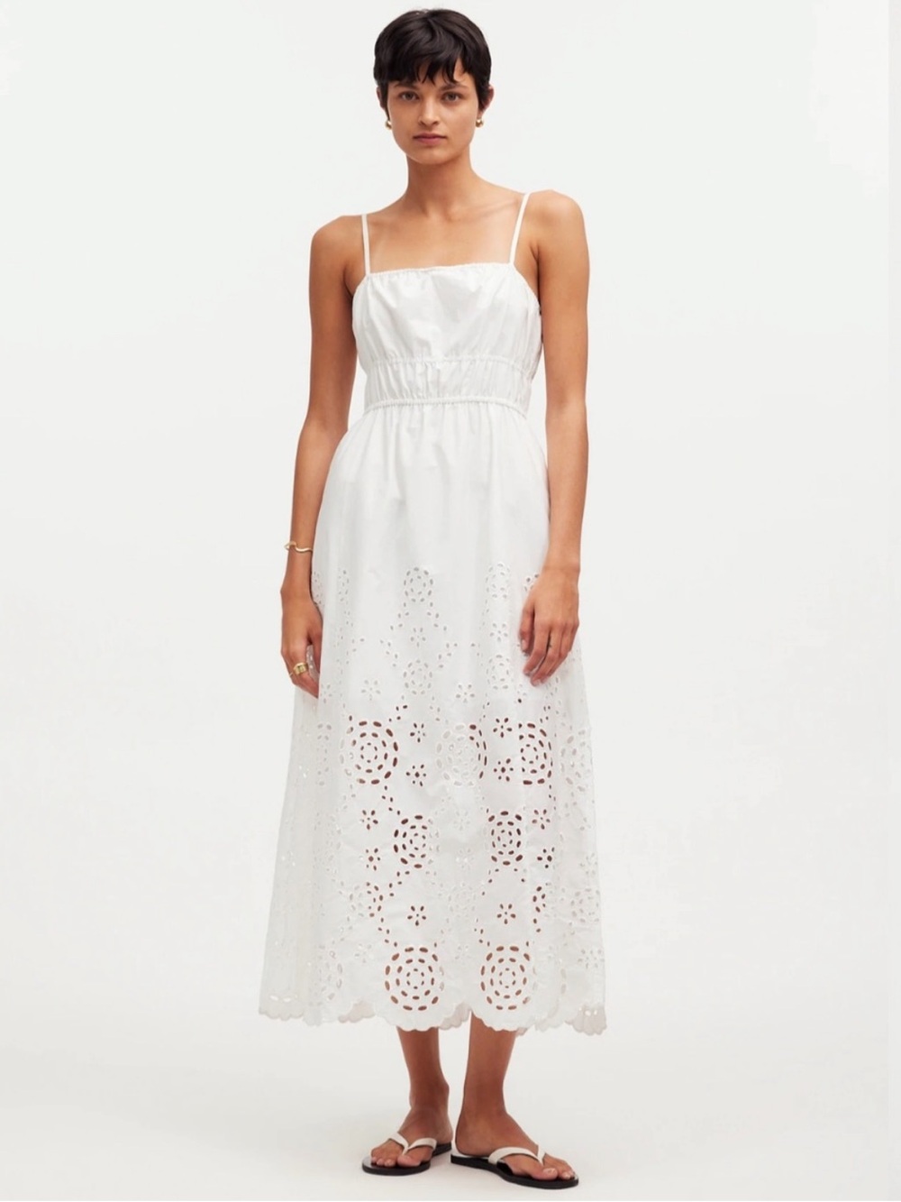 Madewell Dress 6 Embroidered White